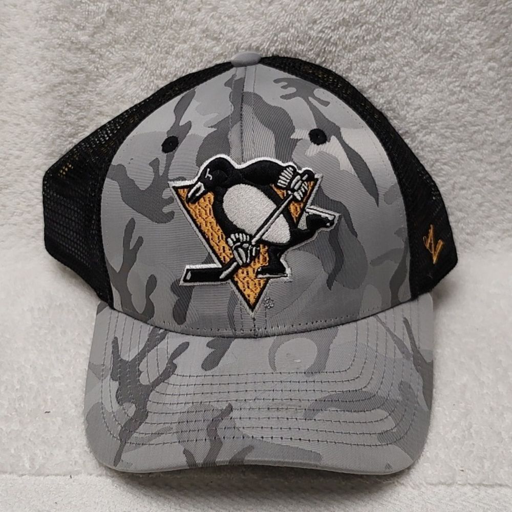 Zephyr Pittsburgh Penguins CAMO Trucker Snapback Hat - New